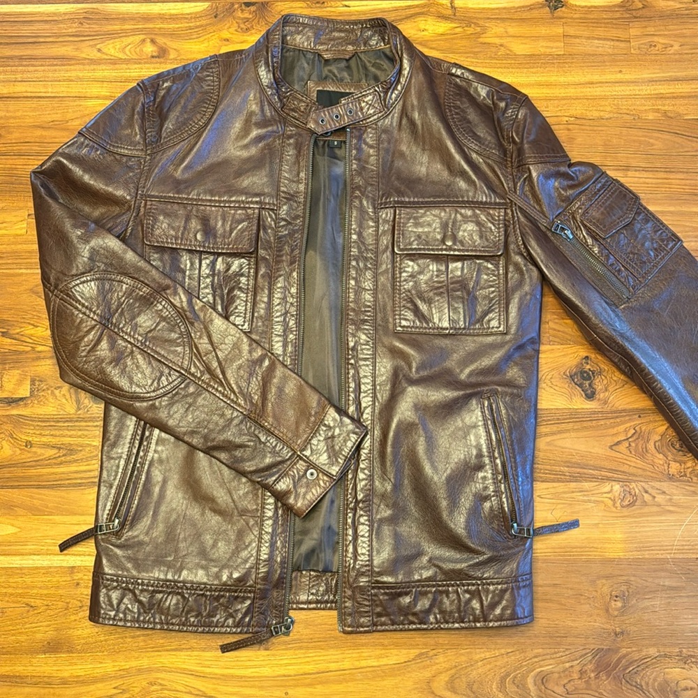7 Diamonds men’s leather jacket